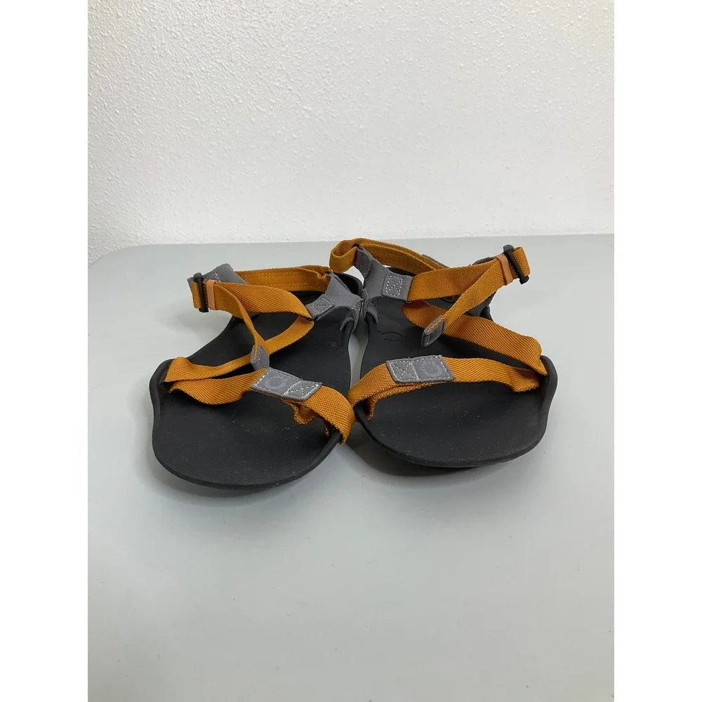 Xero Shoes Z-Trail EV Mens 10 Minimalist Sport Sandals Ochre Orange Grey Hiking